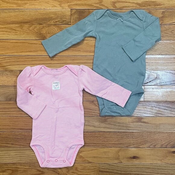 Girls 9 Month Long Sleeve Onesie 10-Piece Lot - Picture 2 of 11